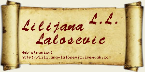 Lilijana Lalošević vizit kartica
